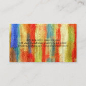 Hair Stylist Elegant modern kleurrijk hout 3 Visitekaartje (Achterkant)