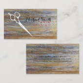 Hair Stylist Elegant Modern Wood #5 Visitekaartje (Voorkant / Achterkant)
