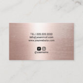 Hair Stylist Elegant Roos Gold Scissor Turquoise Visitekaartje (Achterkant)