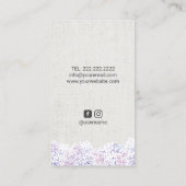 Hair Stylist Elegant Scissor & Flower Beauty Salon Visitekaartje (Achterkant)