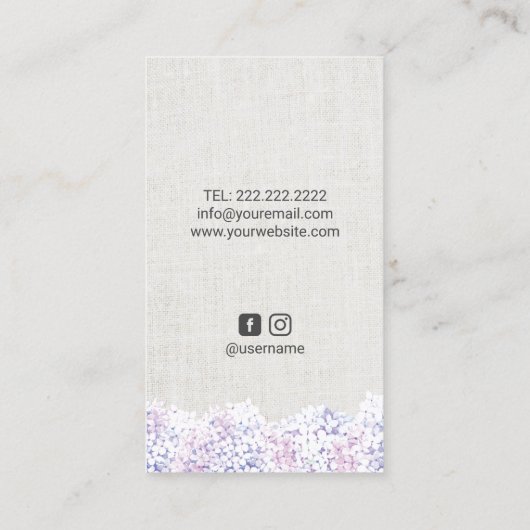 Hair Stylist Elegant Scissor & Flower Beauty Salon Visitekaartje (Achterkant)