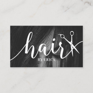 Hair Stylist Elegant Typography Photography Visitekaartje