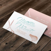 Hair Stylist Elegant Typography Roos Gold Salon Visitekaartje