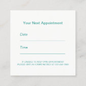 Hair Stylist Elegant Waterverf Salon Appointment Afsprakenkaartje (Achterkant)