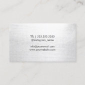 Hair Stylist Elegant White Scissor Minimalist Visitekaartje (Achterkant)