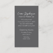 Hair stylist en Makeup artiest visitekaartje (Achterkant)