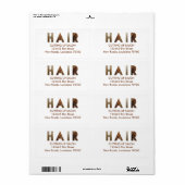 Hair Stylist Etiket (Full Sheet)