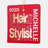 Hair Stylist Extraordinaire CUSTOM Keramisch Ornament (Links)