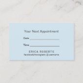 Hair Stylist  Floral Appointment Afsprakenkaartje (Achterkant)
