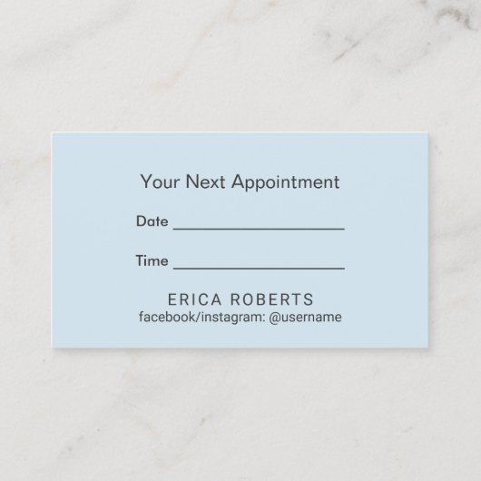 Hair Stylist  Floral Appointment Afsprakenkaartje (Achterkant)