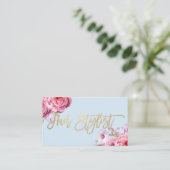 Hair Stylist  Floral Appointment Afsprakenkaartje (Staand voorkant)