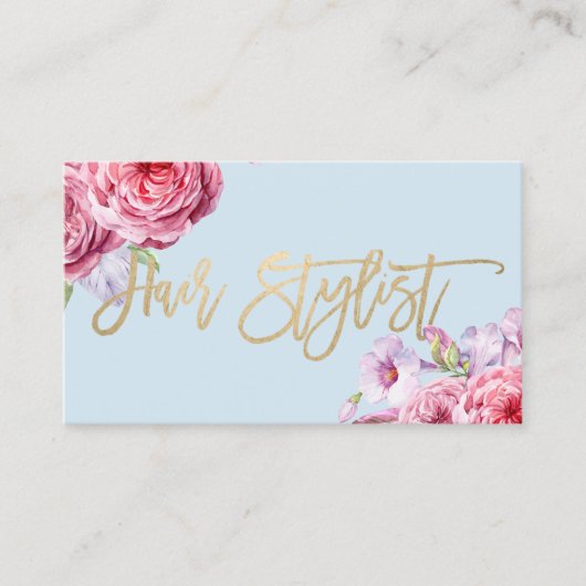 Hair Stylist  Floral Appointment Afsprakenkaartje (Voorkant)