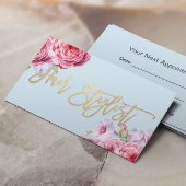 Hair Stylist  Floral Appointment Afsprakenkaartje