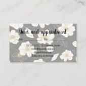 Hair Stylist Floral Black Afsprakenkaartje (Achterkant)