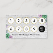 Hair Stylist  Floral Rustic Wood Loyalty (Voorkant)