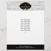 Hair Stylist  Floral Rustic Wood Salon Flyer (Voorkant)