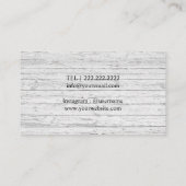 Hair Stylist  Floral Rustic Wood Visitekaartje (Achterkant)