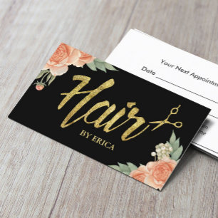 Hair Stylist Floral Salon Appointment Afsprakenkaartje