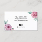 Hair Stylist  Flower Bobby Pin Beauty Salon Visitekaartje (Achterkant)