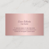 Hair Stylist Folie Roos Gold Monogram Leopard Visitekaartje (Achterkant)