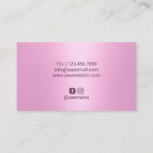 Hair Stylist Girly Pink Glitter Drift Beauty Salon Visitekaartje (Achterkant)
