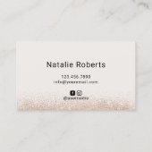 Hair Stylist Glam Gold Glitter Beauty Salon Black Visitekaartje (Achterkant)