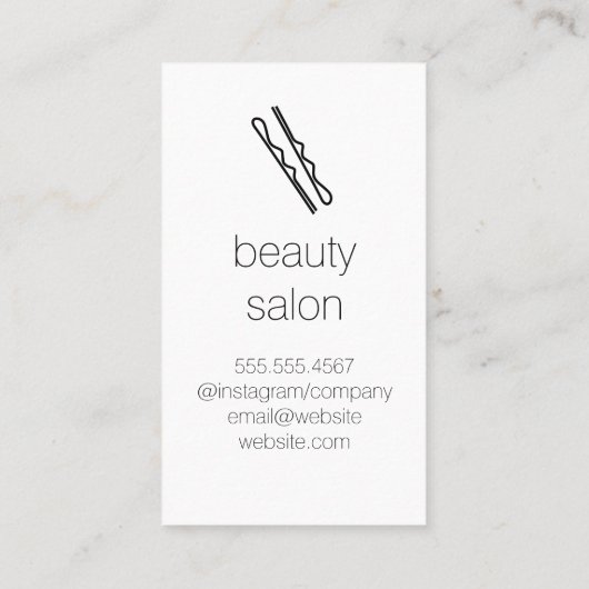 Hair Stylist Glitter Visitekaartje (Achterkant)