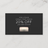 Hair Stylist Gold Comb - klantverwijzing Aanbevelingskaartje (Voorkant)