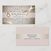 Hair Stylist Gold Glitter Confetti Saloon Visitekaartje (Voorkant / Achterkant)