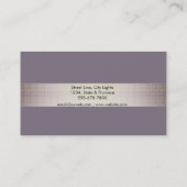 Hair Stylist Gold Glitter Salon Linen Retro Visitekaartje (Achterkant)