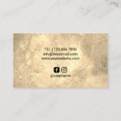 Hair Stylist  Gold Marble Beauty Salon Visitekaartje (Achterkant)