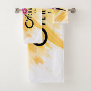 Hair Stylist Gold Scissor & Beauty Salon floral Bad Handdoek