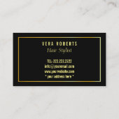 Hair Stylist Gold Scissor & Beauty Salon Visitekaartje (Achterkant)