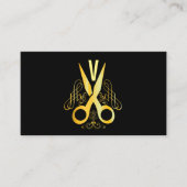 Hair Stylist Gold Scissor & Beauty Salon Visitekaartje (Voorkant)
