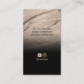 Hair Stylist Gold Scissor Black & Bornze Salon Visitekaartje (Achterkant)