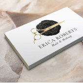 Hair Stylist Gold Scissor Black Roos Beauty Salon Visitekaartje