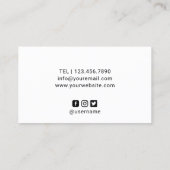 Hair Stylist Gold Scissor Black Roos Beauty Salon Visitekaartje (Achterkant)