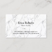 Hair Stylist Gold Scissor Elegant Marble Salon Visitekaartje (Achterkant)