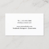 Hair Stylist Gold Scissor & Girl Hair Salon Visitekaartje (Achterkant)