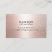 Hair Stylist Gold Scissor & Girl Salon Roos Gold Visitekaartje (Achterkant)