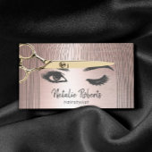 Hair Stylist Gold Scissor & Girl Salon Roos Gold Visitekaartje