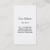 Hair Stylist Gold Scissor Stylist Black Floral Visitekaartje (Achterkant)