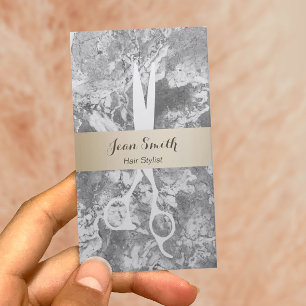 Hair Stylist Gold Striped Marble Stone Appointing Afsprakenkaartje