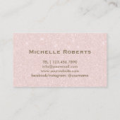 Hair Stylist Gold Typografie Blush Pink Glitter Visitekaartje (Achterkant)