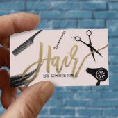 Hair Stylist Gold Typography Beauty Salon Visitekaartje