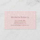 Hair Stylist Gold Typography Blush Roos Gold Visitekaartje (Achterkant)