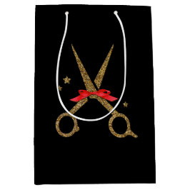 HAIR stylist golden glitter scissenkaart Medium Cadeauzakje