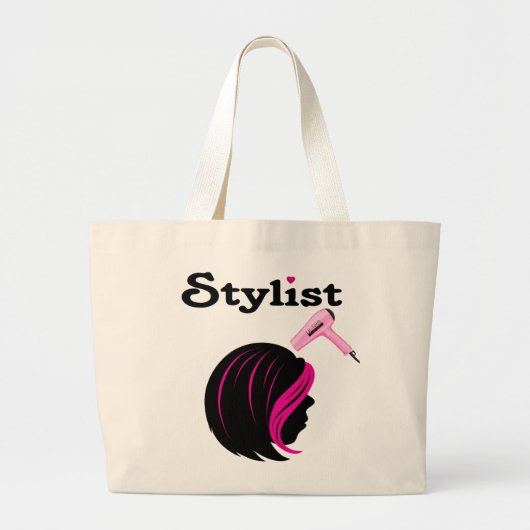 Hair Stylist Grote Tote Bag (Voorkant)