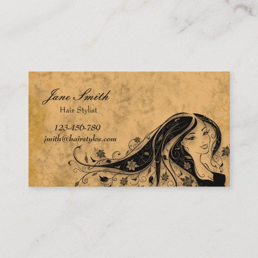 Hair stylist haarstaarster  stijlvol visitekaartje (Voorkant)