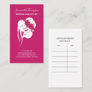 Hair Stylist Hair Graphic White Roze Visitekaartje